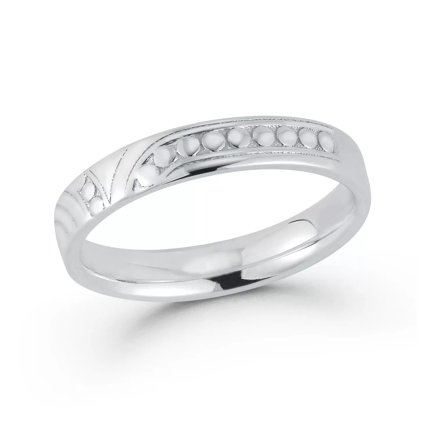 14k White Gold Technorama Comfort Fit Ring Band