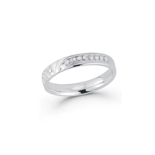 14k White Gold Technorama Comfort Fit Ring Band