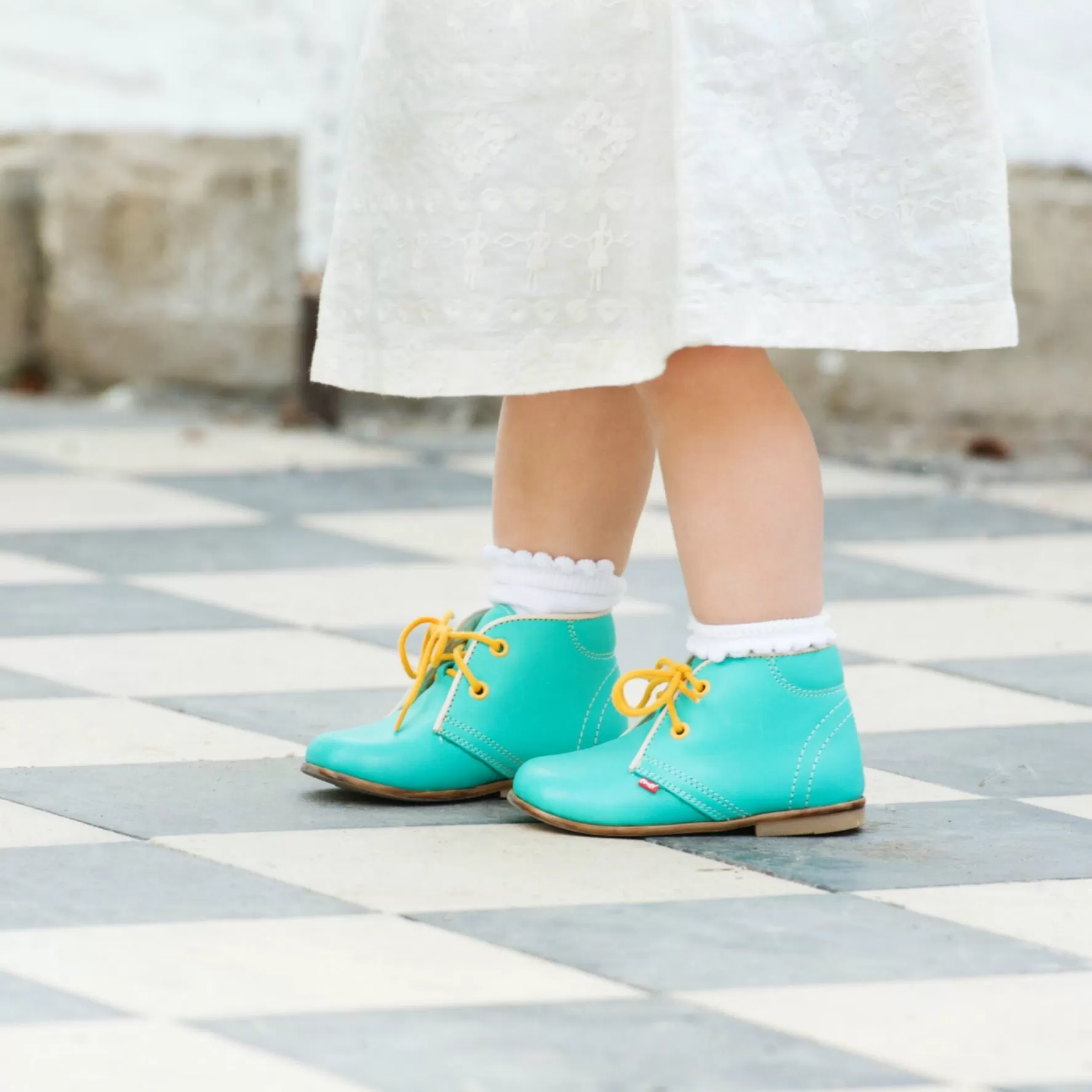 (2195-9) Emel Turquoise Lace Up Classics