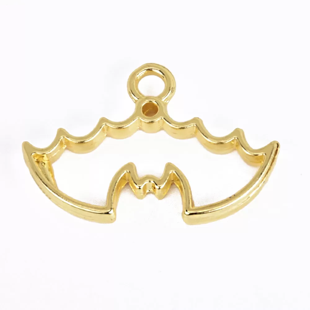 29*19*3mm Zinc alloy Bat Open Back Pendant Resin Pendant Frame Jewelry Findings 10pcs