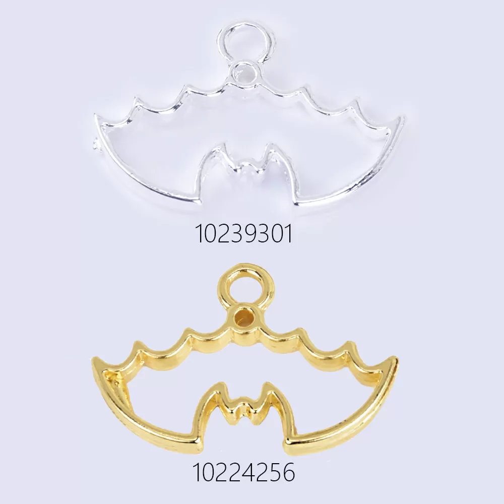 29*19*3mm Zinc alloy Bat Open Back Pendant Resin Pendant Frame Jewelry Findings 10pcs