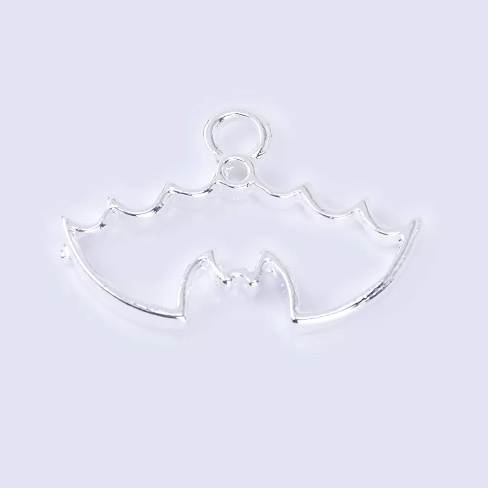 29*19*3mm Zinc alloy Bat Open Back Pendant Resin Pendant Frame Jewelry Findings 10pcs