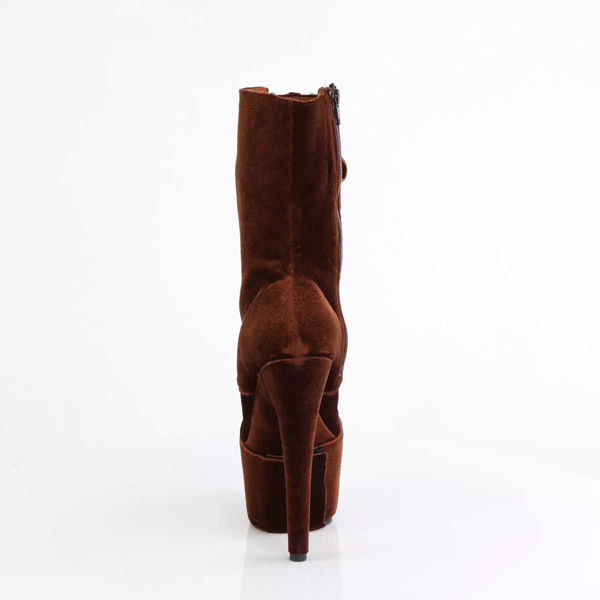 7 Inch Heel ADORE-1045VEL Brown Velvet