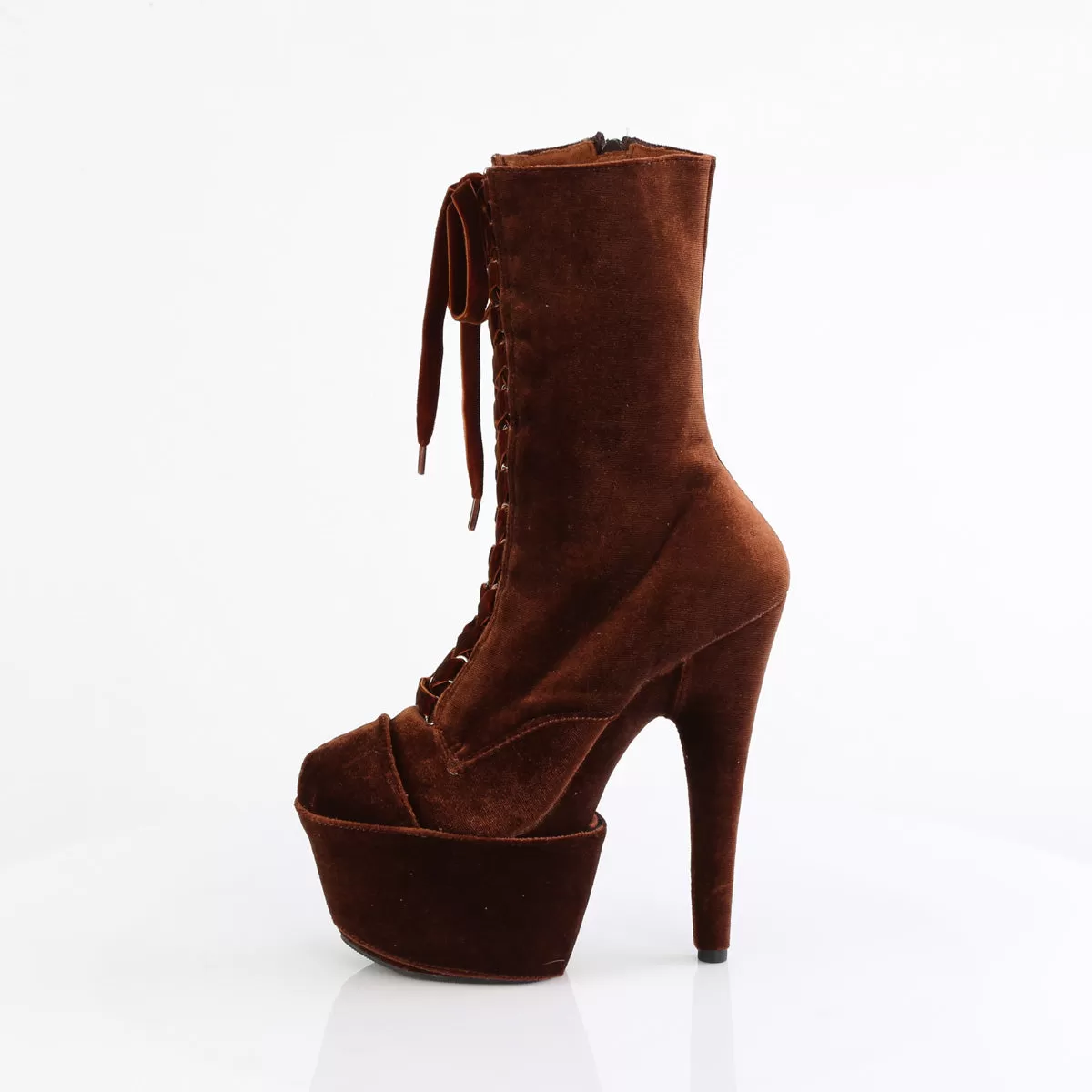 7 Inch Heel ADORE-1045VEL Brown Velvet