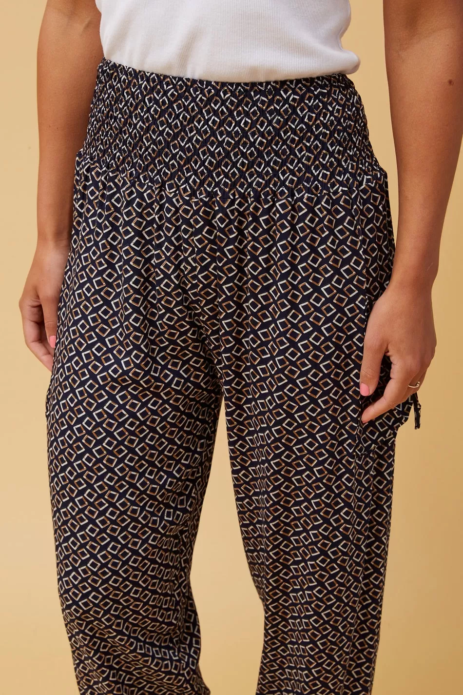 ABSTRACT PRINT BOHO HAREM PANTS