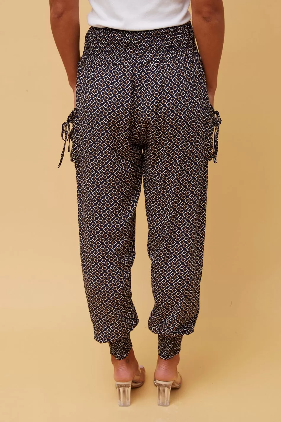 ABSTRACT PRINT BOHO HAREM PANTS