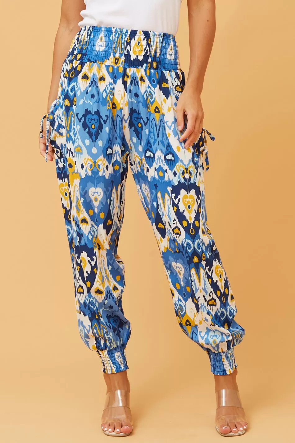 ABSTRACT PRINT HAREM PANTS