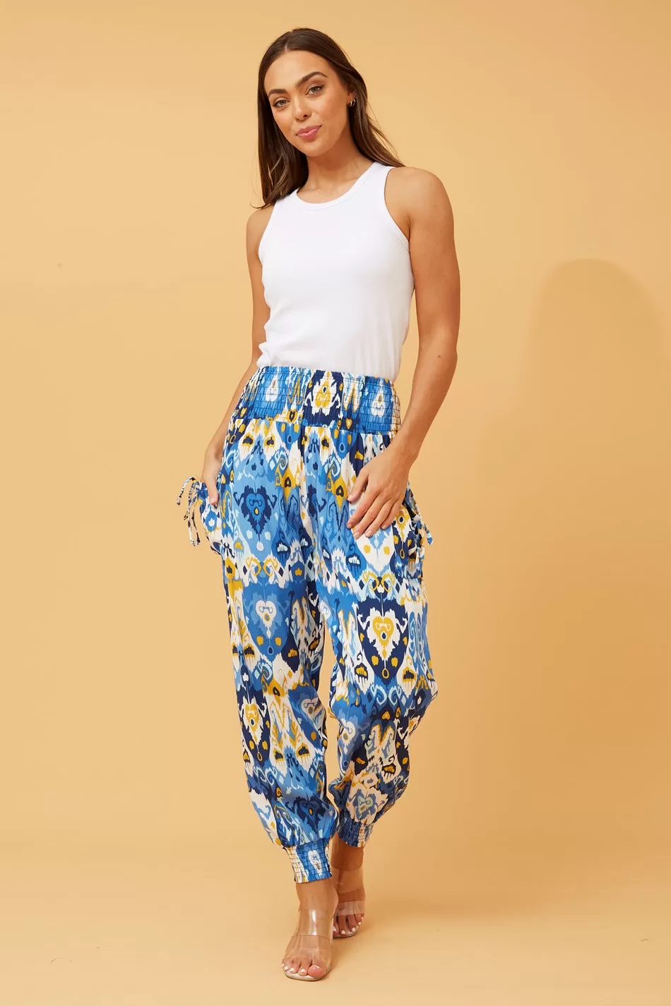 ABSTRACT PRINT HAREM PANTS