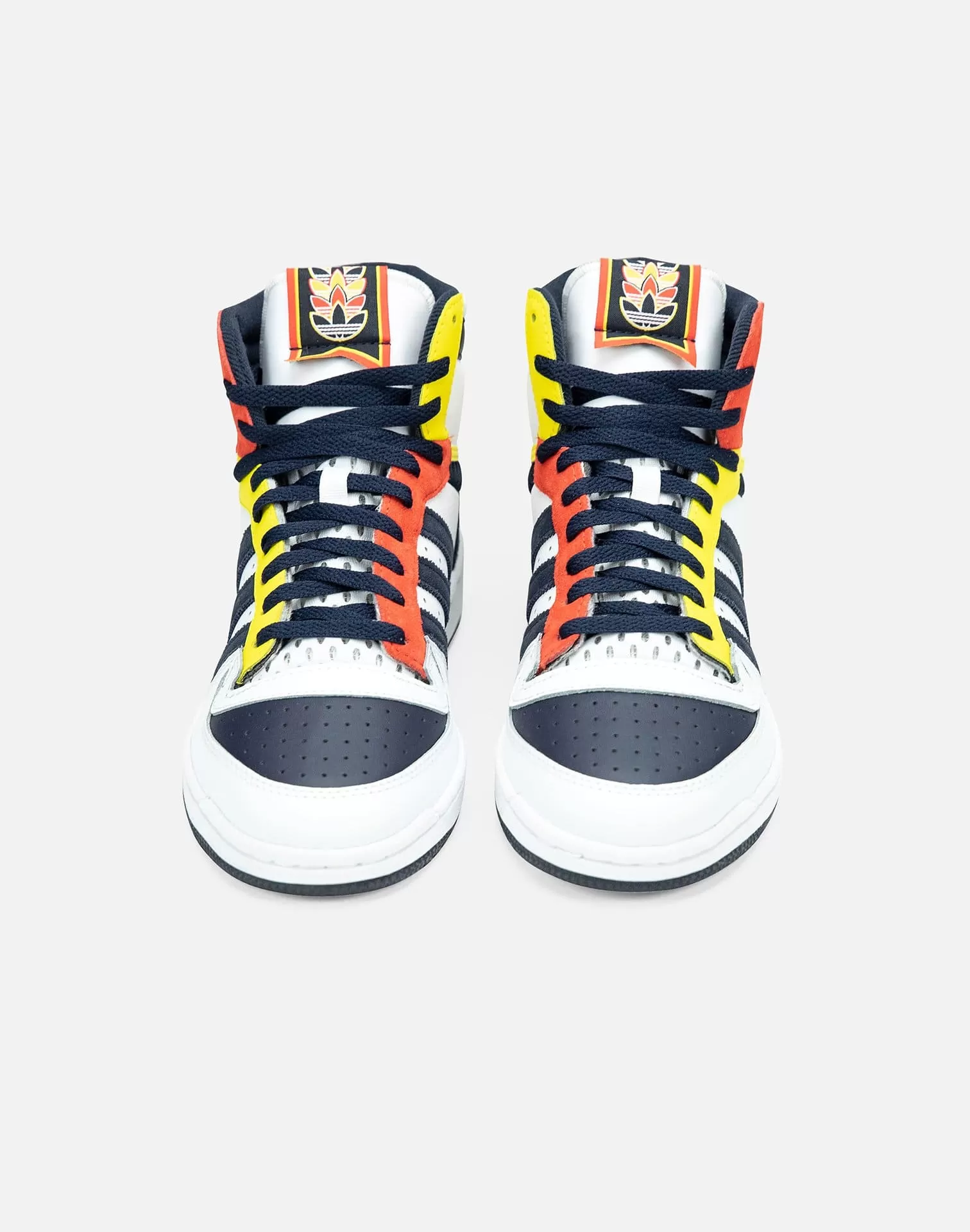 Adidas Men's Top Ten RB Hi Shoes - White / Navy / Red / Yellow