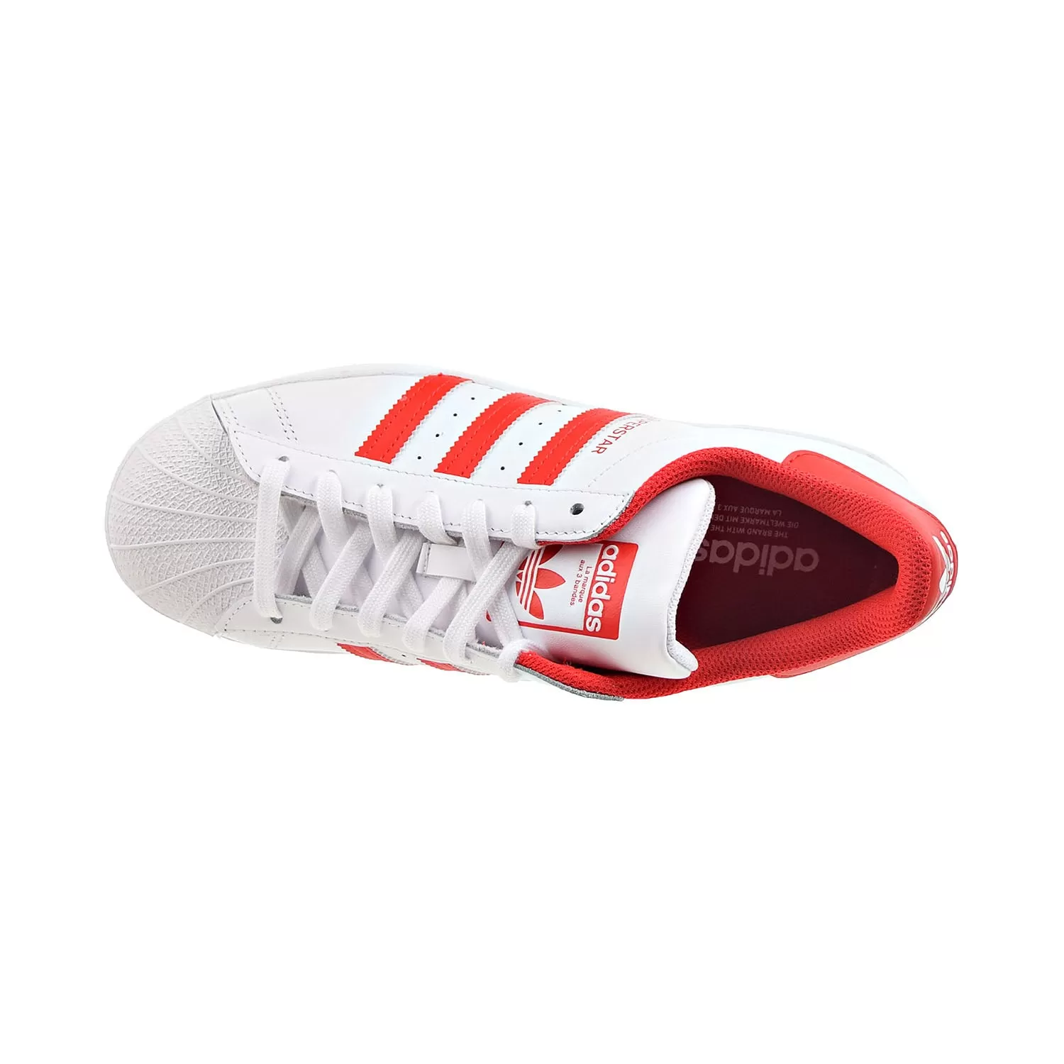 Adidas Superstar Men's Shoes Cloud White-Vivid Red