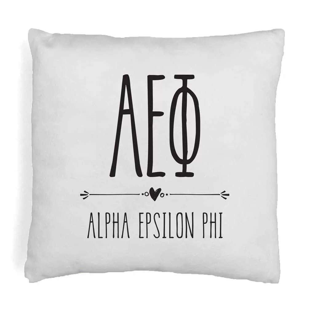 AEP Greek Boho Sorority Throw Pillow Cover for Dorm or Apartment