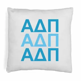 Alpha Delta Pi Throw Pillow Cover with Greek Letters