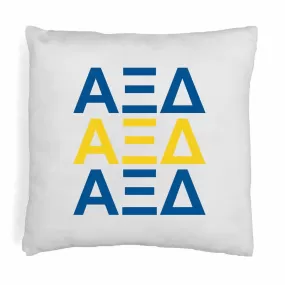 Alpha Xi Delta Throw Pillow Cover with Greek Letters