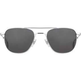 American Optical Big Original Pilot Sunglasses Standard | Silver/Polarized Nylon Grey