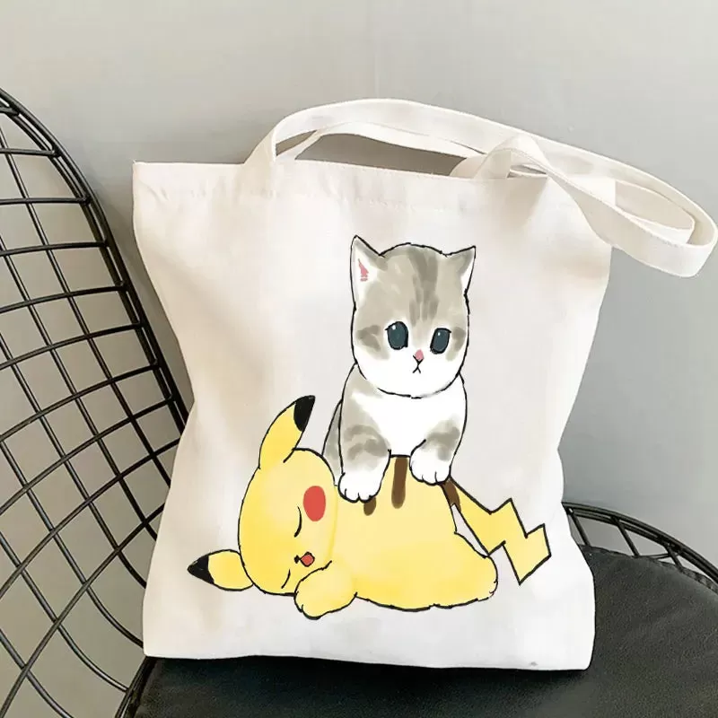 Asian Style Cat Animal Reusable Shopping Bag