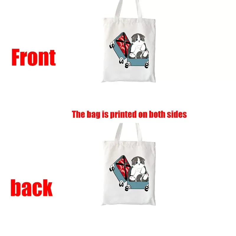 Asian Style Cat Animal Reusable Shopping Bag