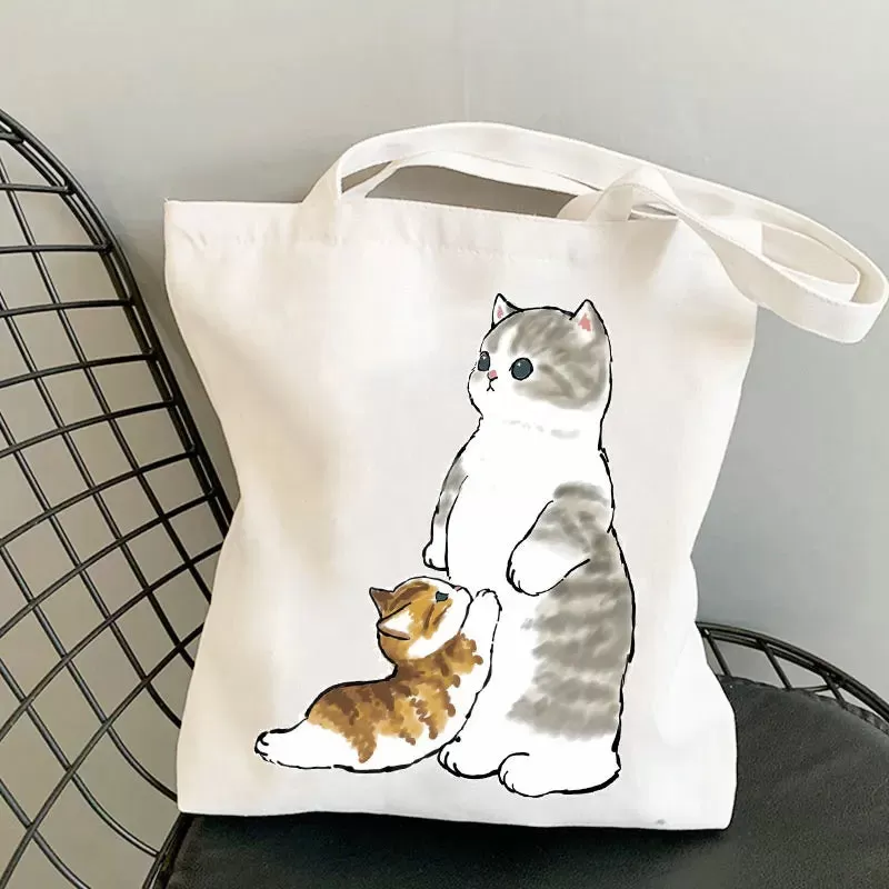 Asian Style Cat Animal Reusable Shopping Bag