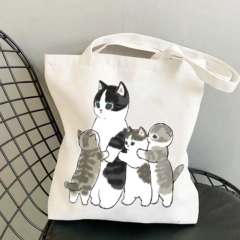 Asian Style Cat Animal Reusable Shopping Bag