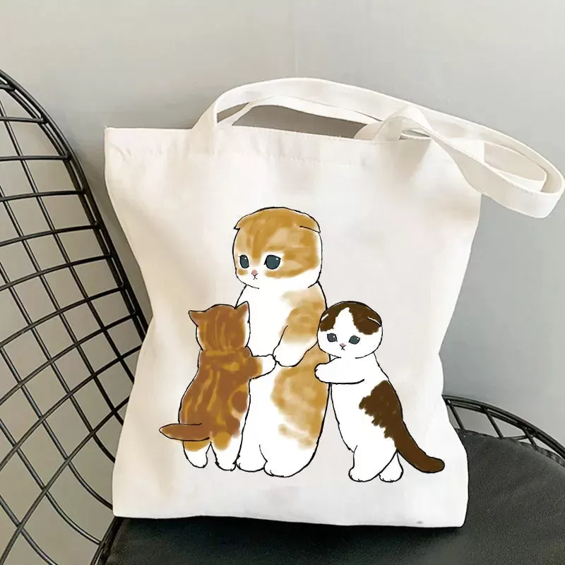 Asian Style Cat Animal Reusable Shopping Bag