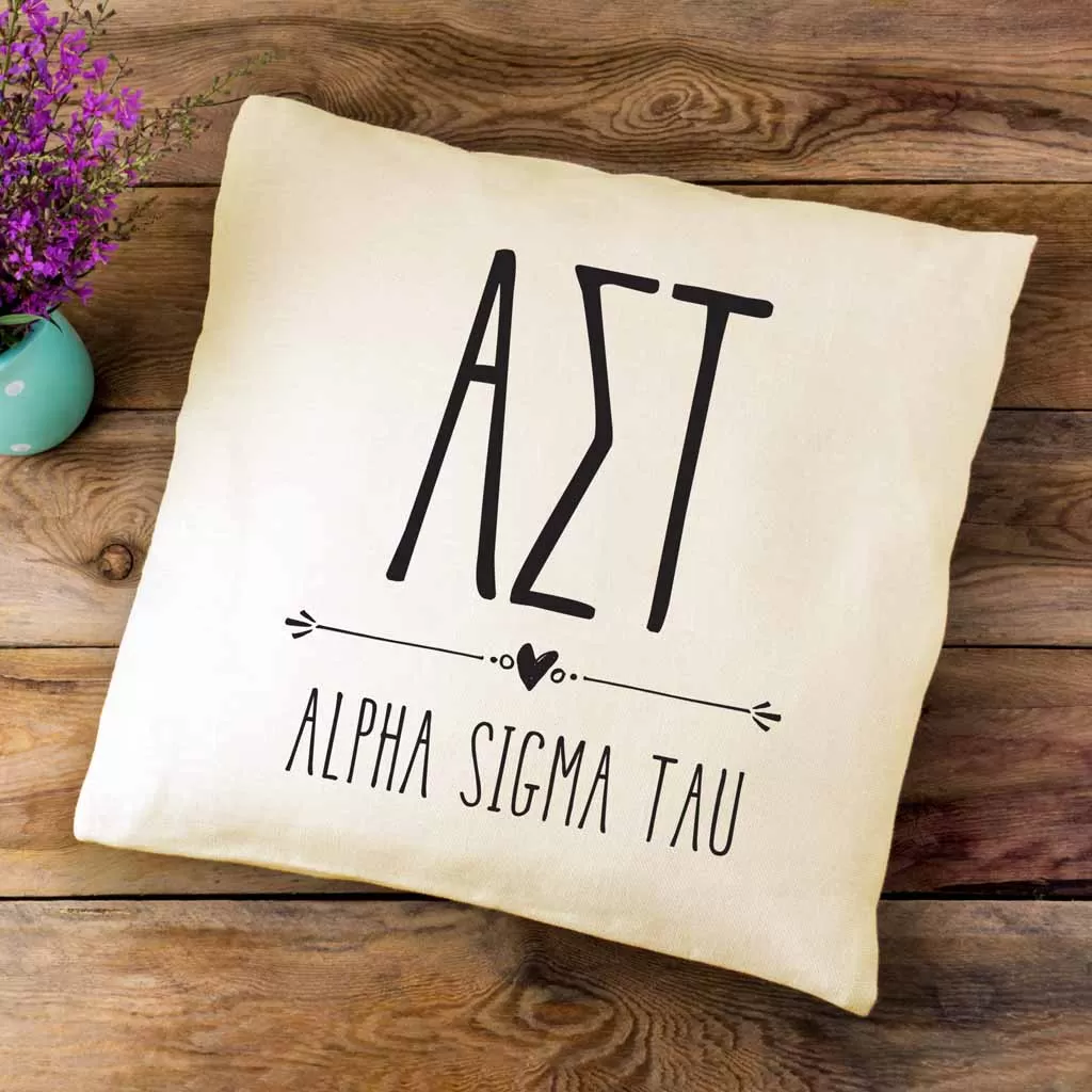 AST Greek Boho Sorority Throw Pillow Cover for Dorm or Apartment