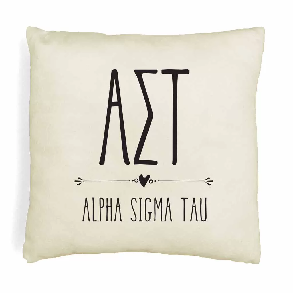 AST Greek Boho Sorority Throw Pillow Cover for Dorm or Apartment