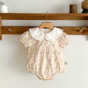 Baby Girls Flower Print Rompers