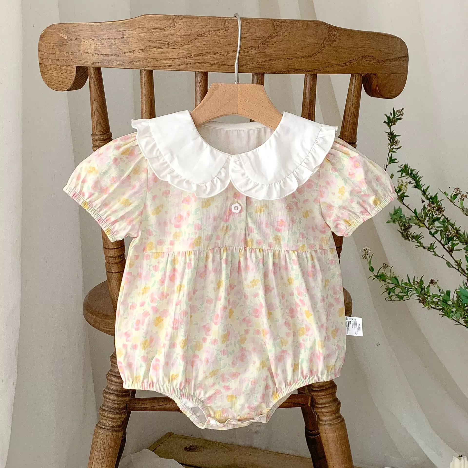 Baby Girls Flower Print Rompers