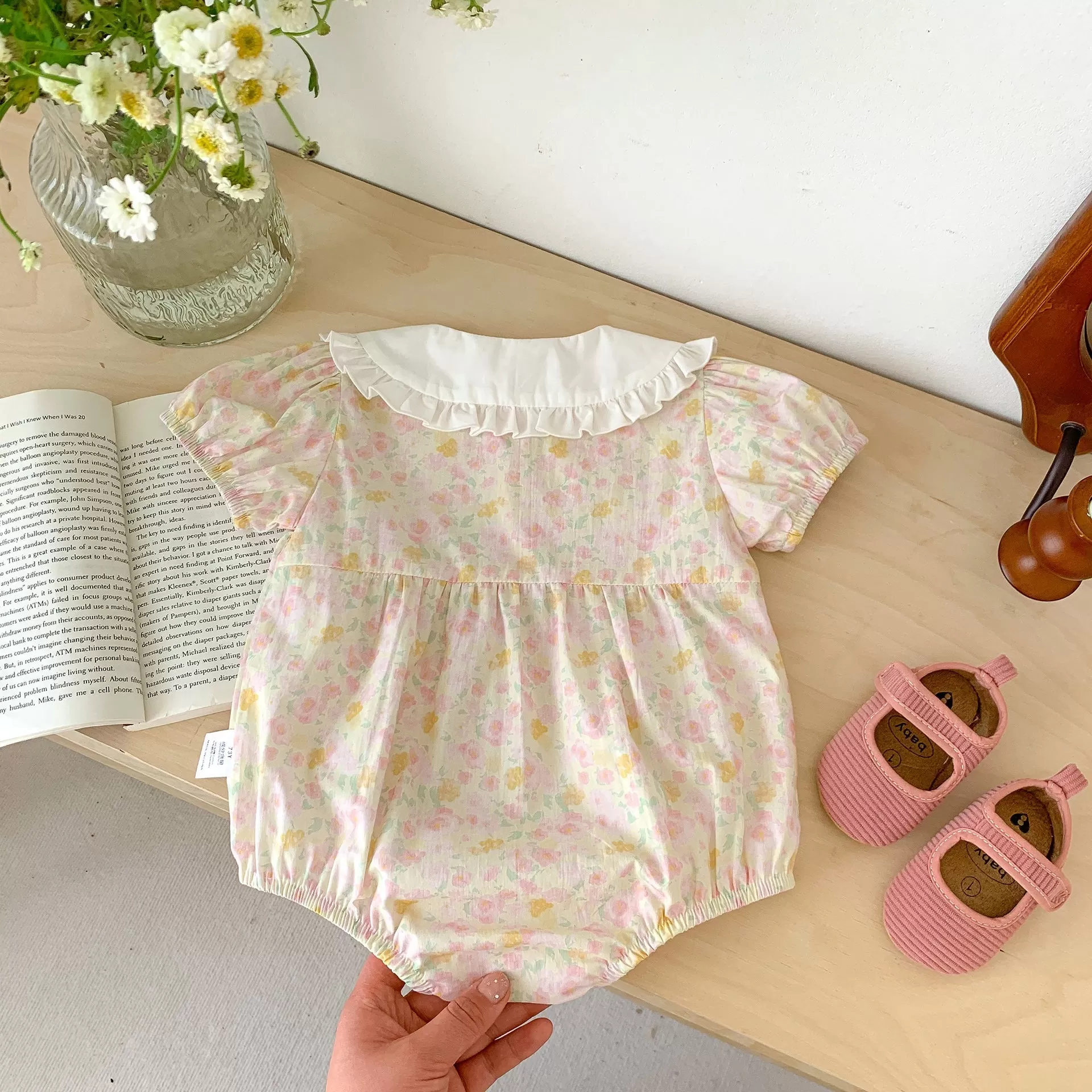 Baby Girls Flower Print Rompers