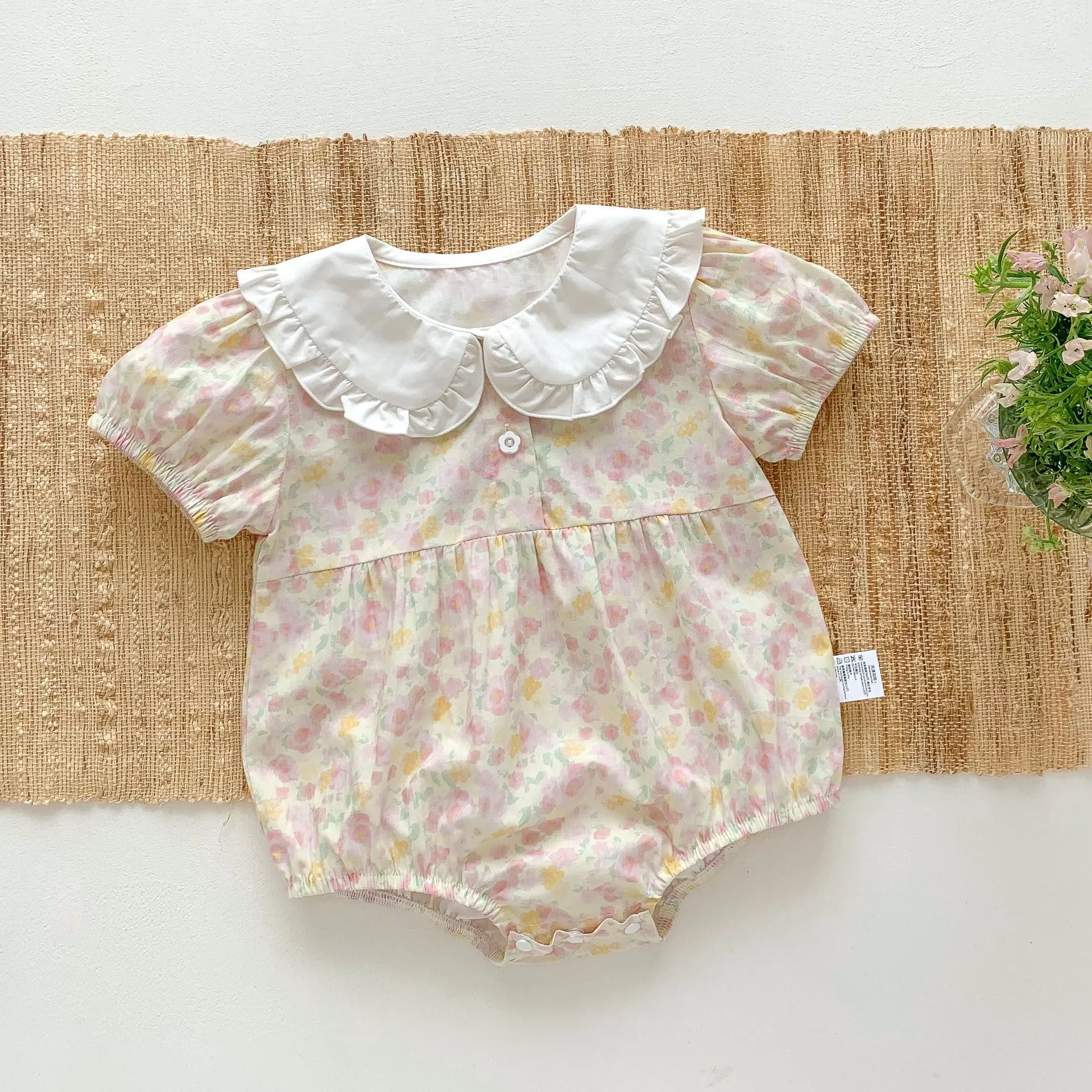 Baby Girls Flower Print Rompers