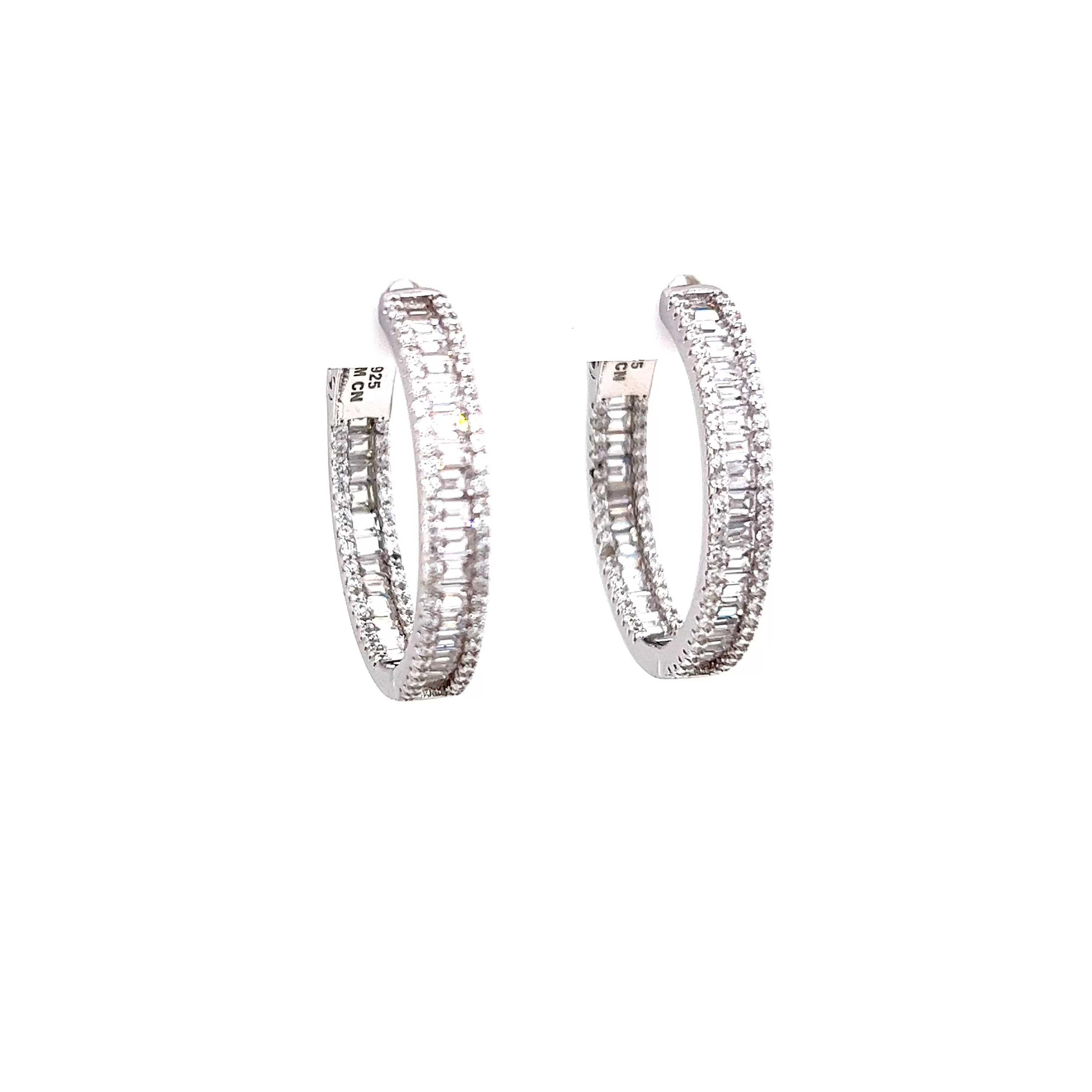 Baguette Hoop Earrings