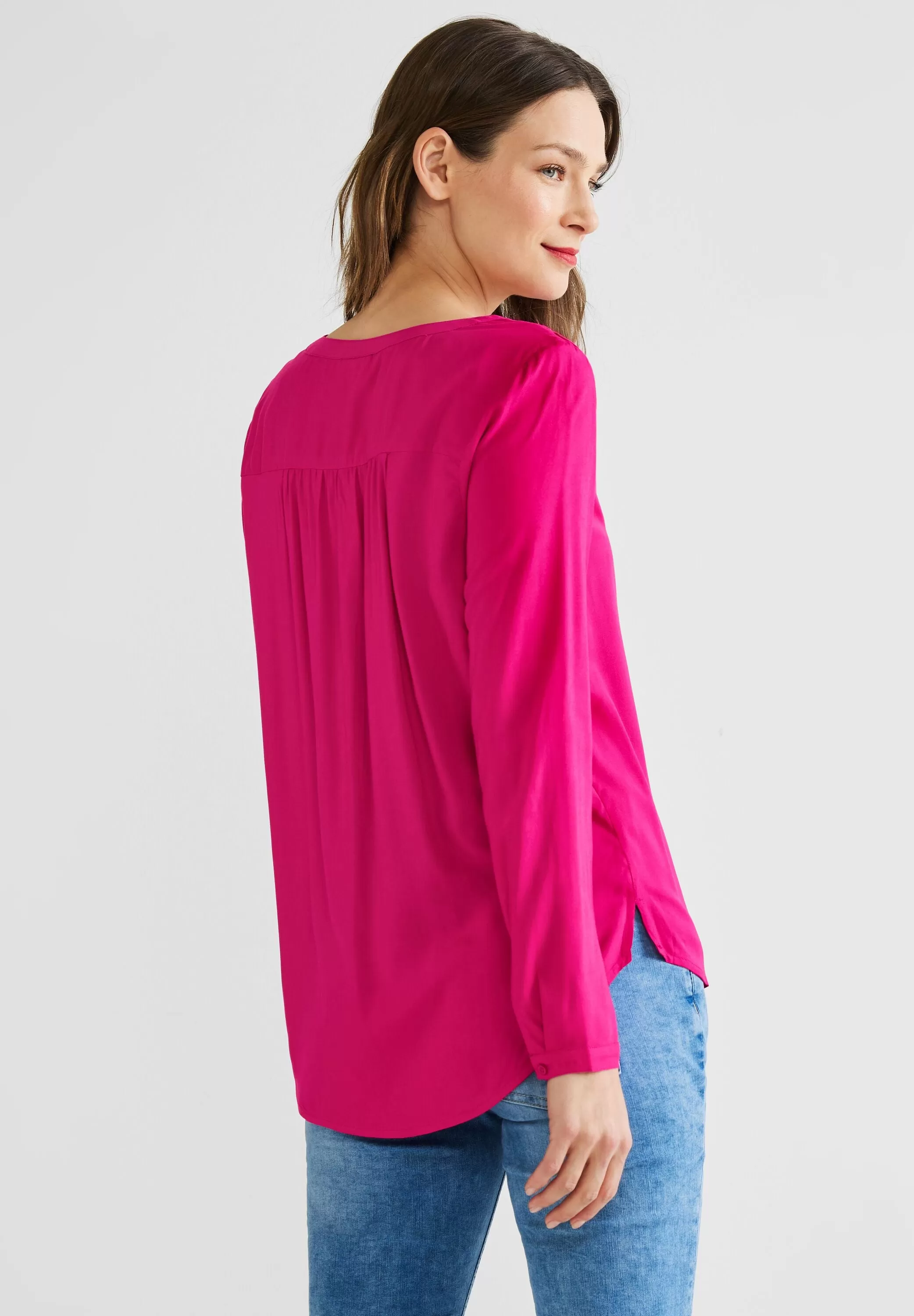 Basic Bluse in Unifarbe