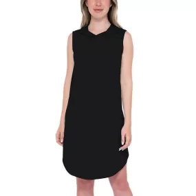 Bobeau Women's Soft French Terry Hooded Sleeveless Dress