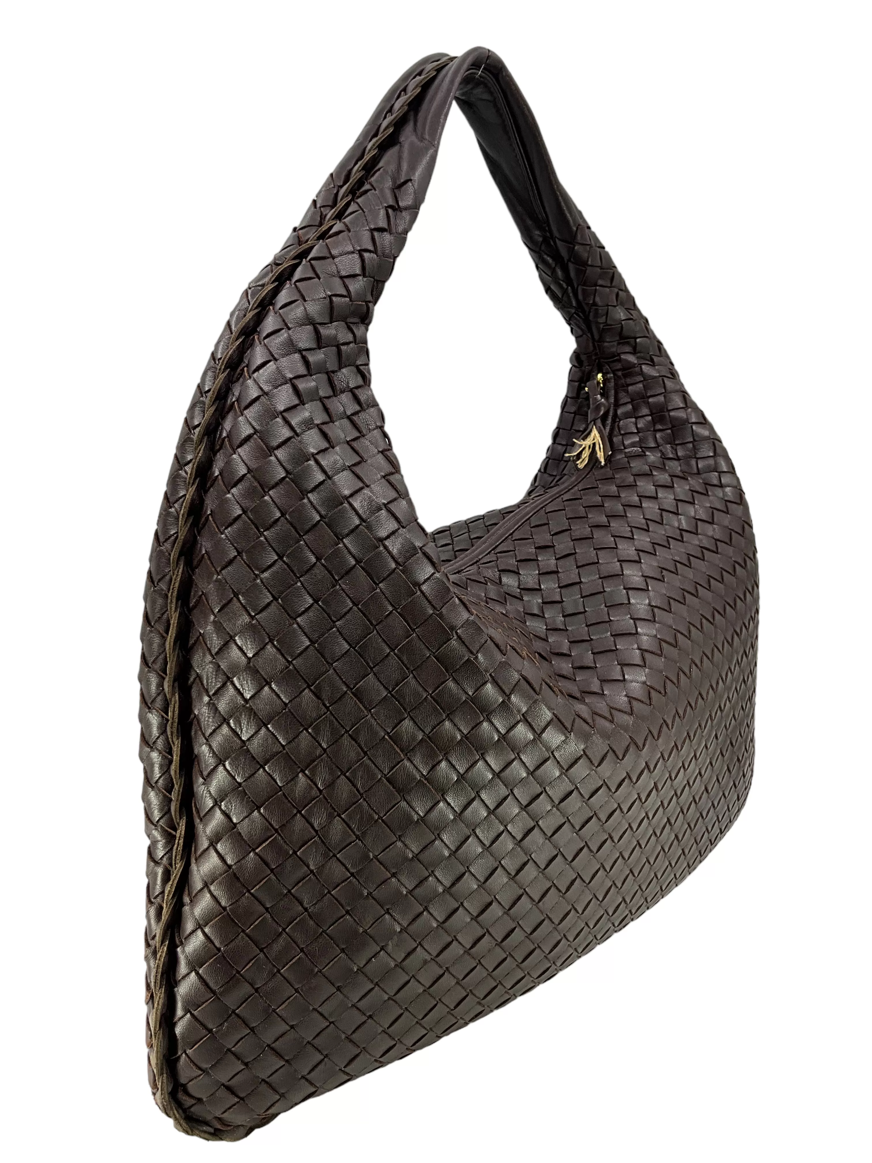 Bottega Veneta Espresso Intrecciato Nappa Leather Hobo Bag