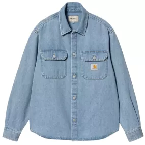 CARHARTT WIP Harvey Shirt Jacket Blue Stone Bleached