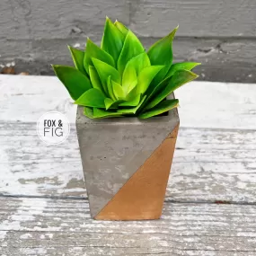 Cement & Gold Planter