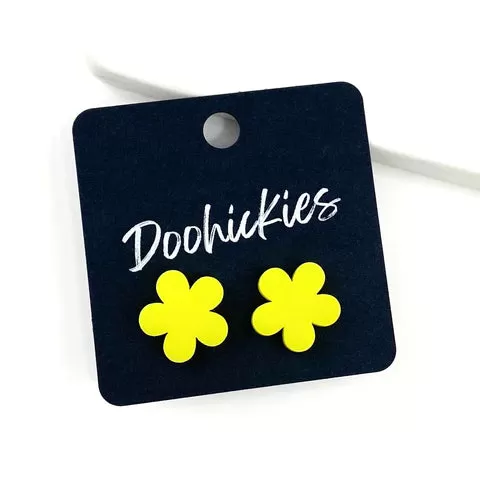 Cinco de Mayo Flower Stud Earrings - Yellow