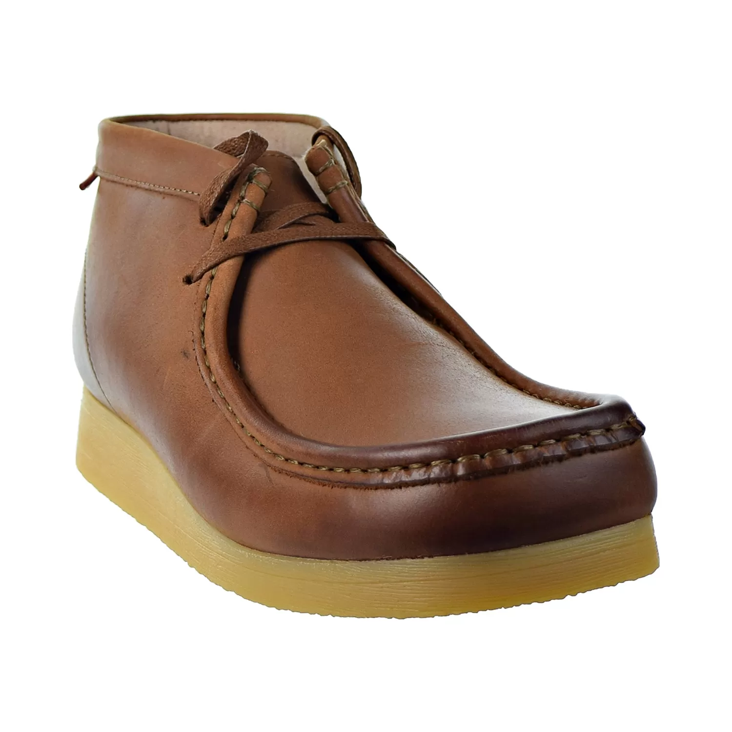 Clarks Stinson Hi Men's Shoes Dark Tan Leather