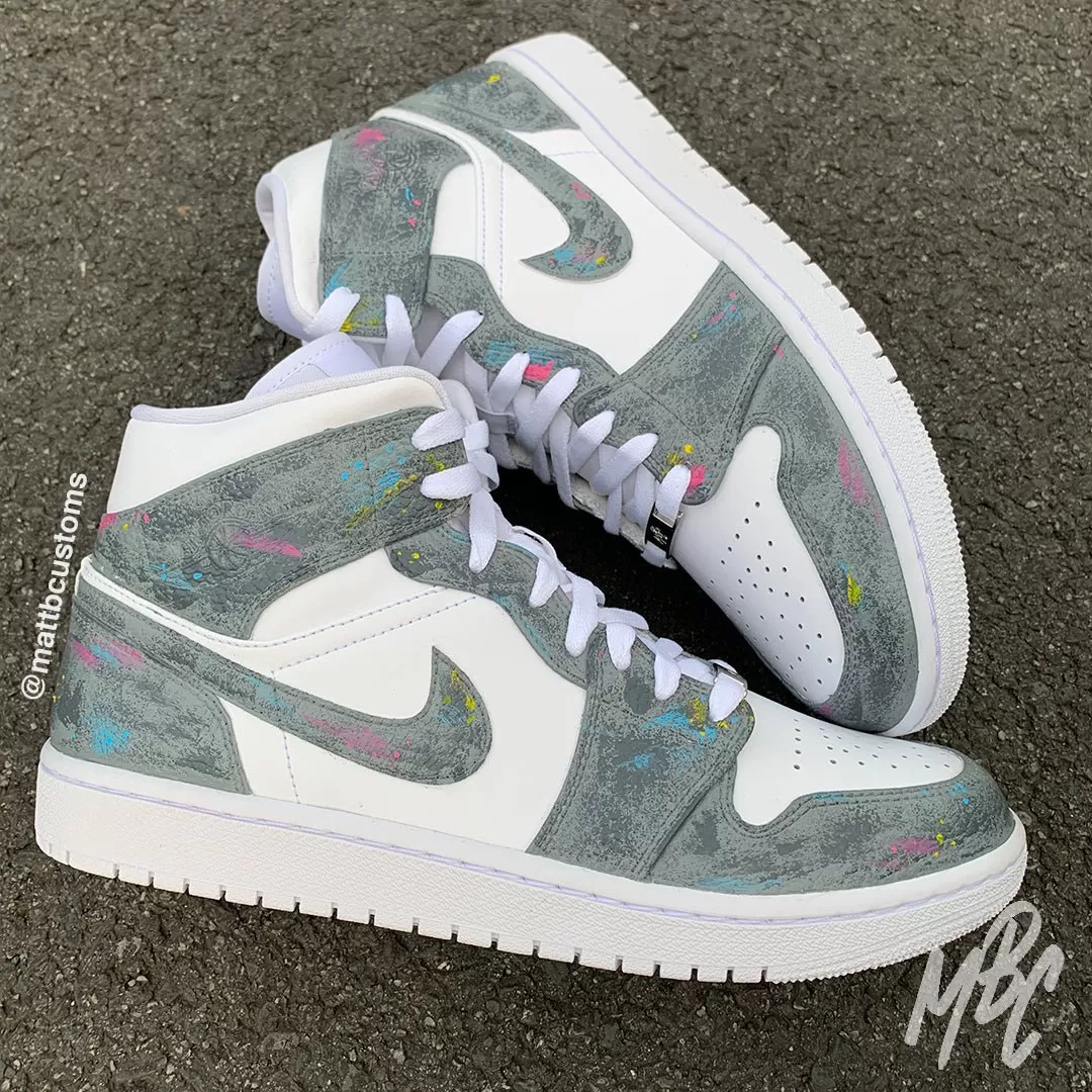 Concrete - Jordan 1 Mid Custom