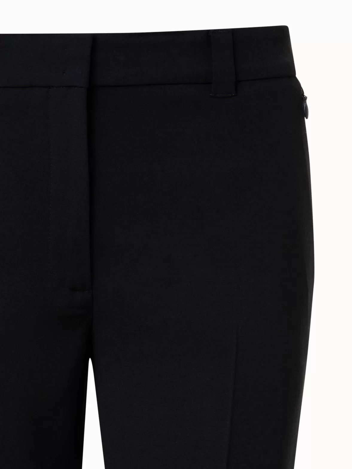 Cropped Hose aus Woll-Doubleface