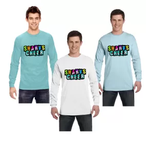 CSS - Rainbow Sharks - Comfort Colours Long Sleeve