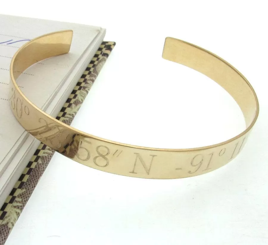 Custom Coordinates Bracelet - Men's Gift