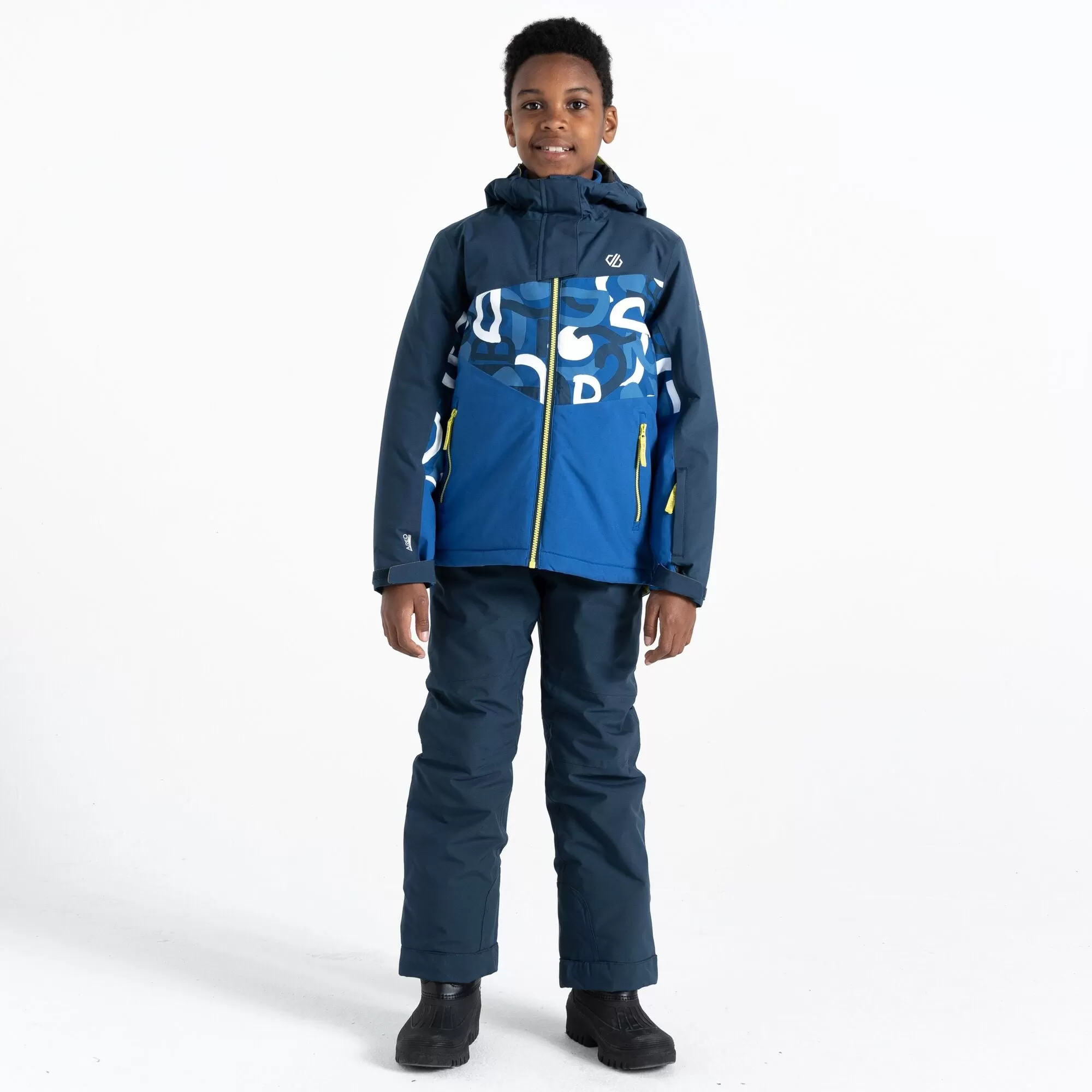 Dare2B Kids' Humour II Ski Jacket | Blue Graffiti Print