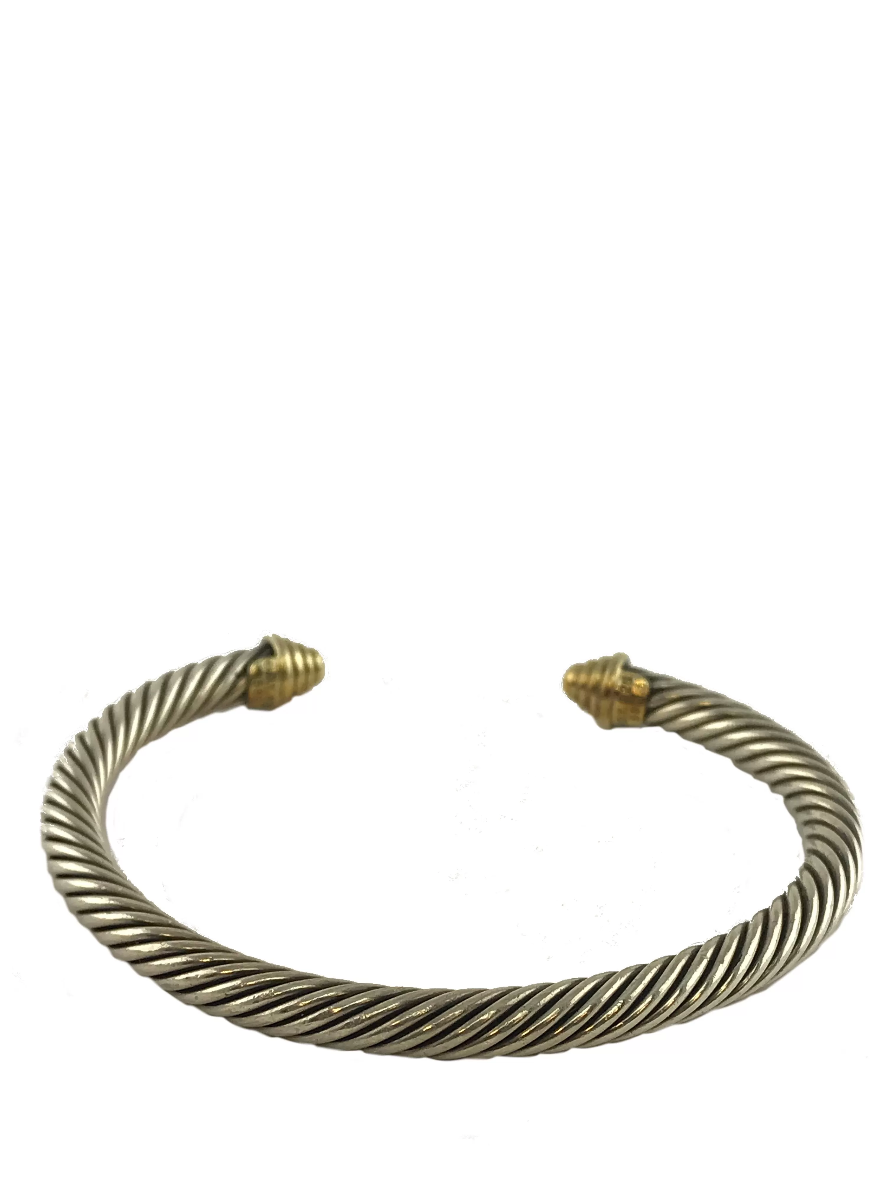 David Yurman Cable Classics Sterling Silver 14k Gold Bracelet