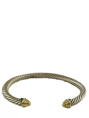 David Yurman Cable Classics Sterling Silver 14k Gold Bracelet