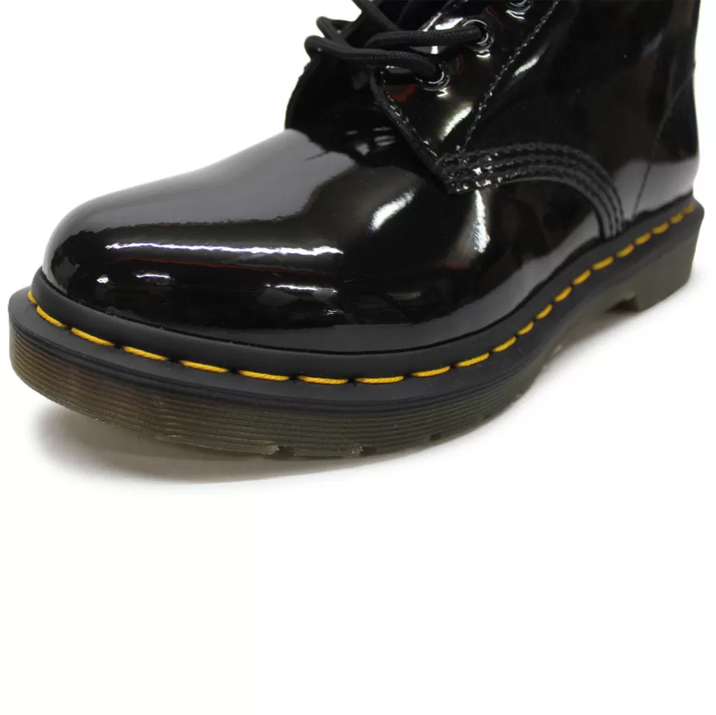 Dr. Martens 1460 Patent Lamper 8 Eyelet Black Patent Womens Boots - UK 6.5