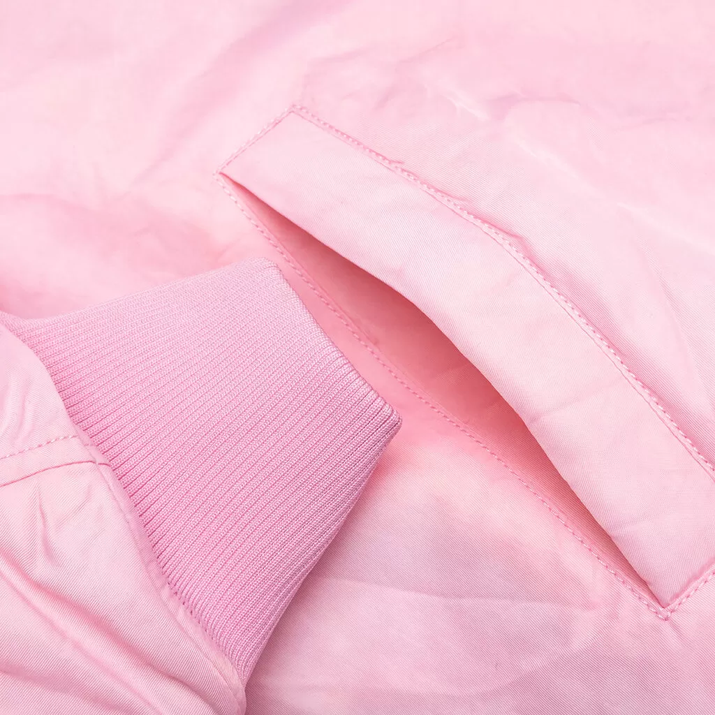 Dyed Nylon Bomber - Pink