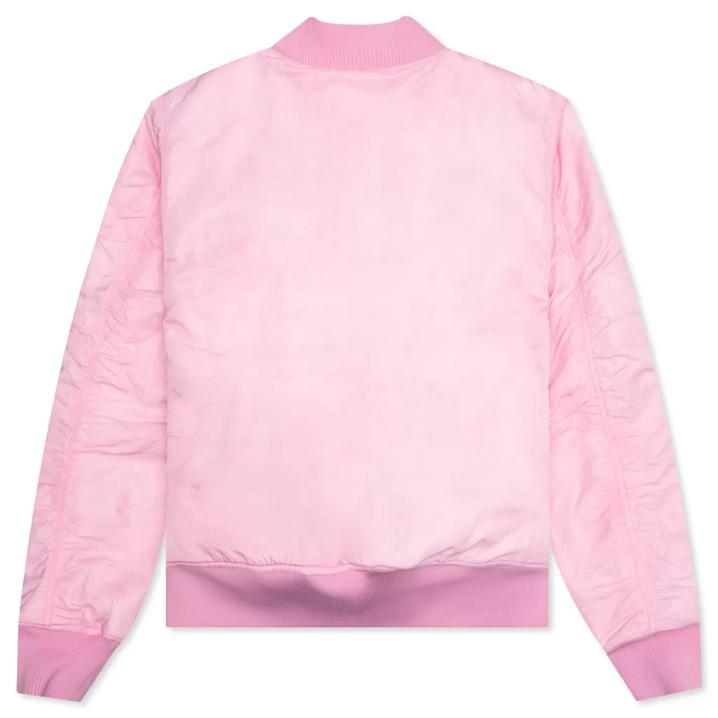 Dyed Nylon Bomber - Pink