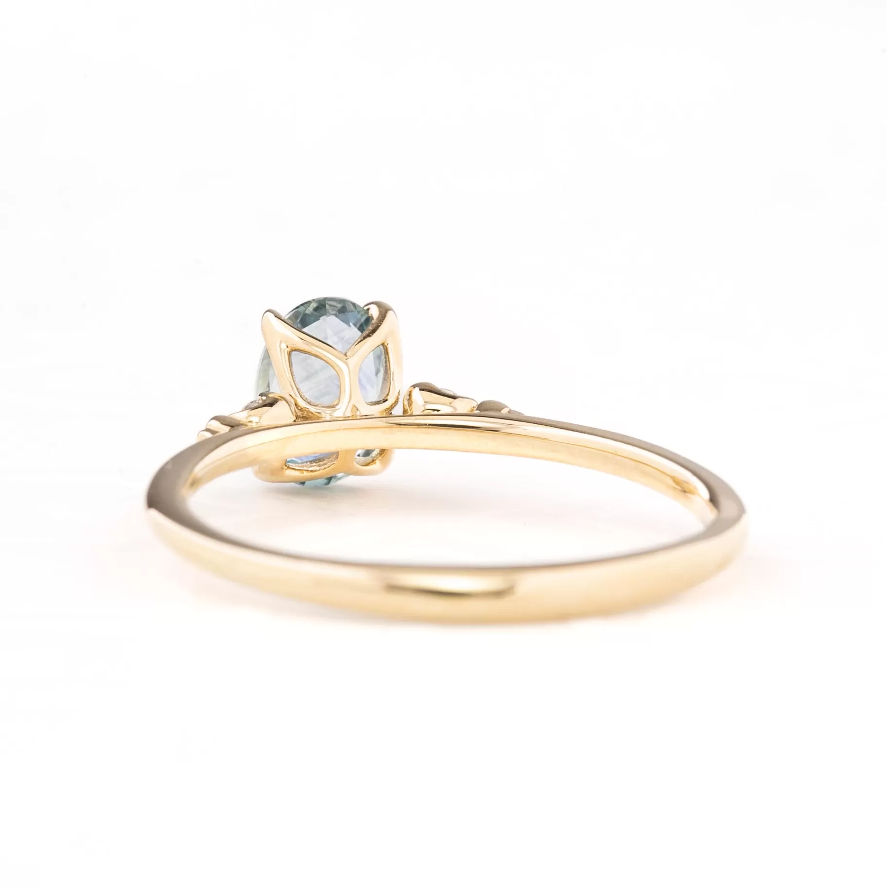 Estel Ring 0.93ct Light Blue Montana Sapphire, 14k Yellow Gold (One of a kind)