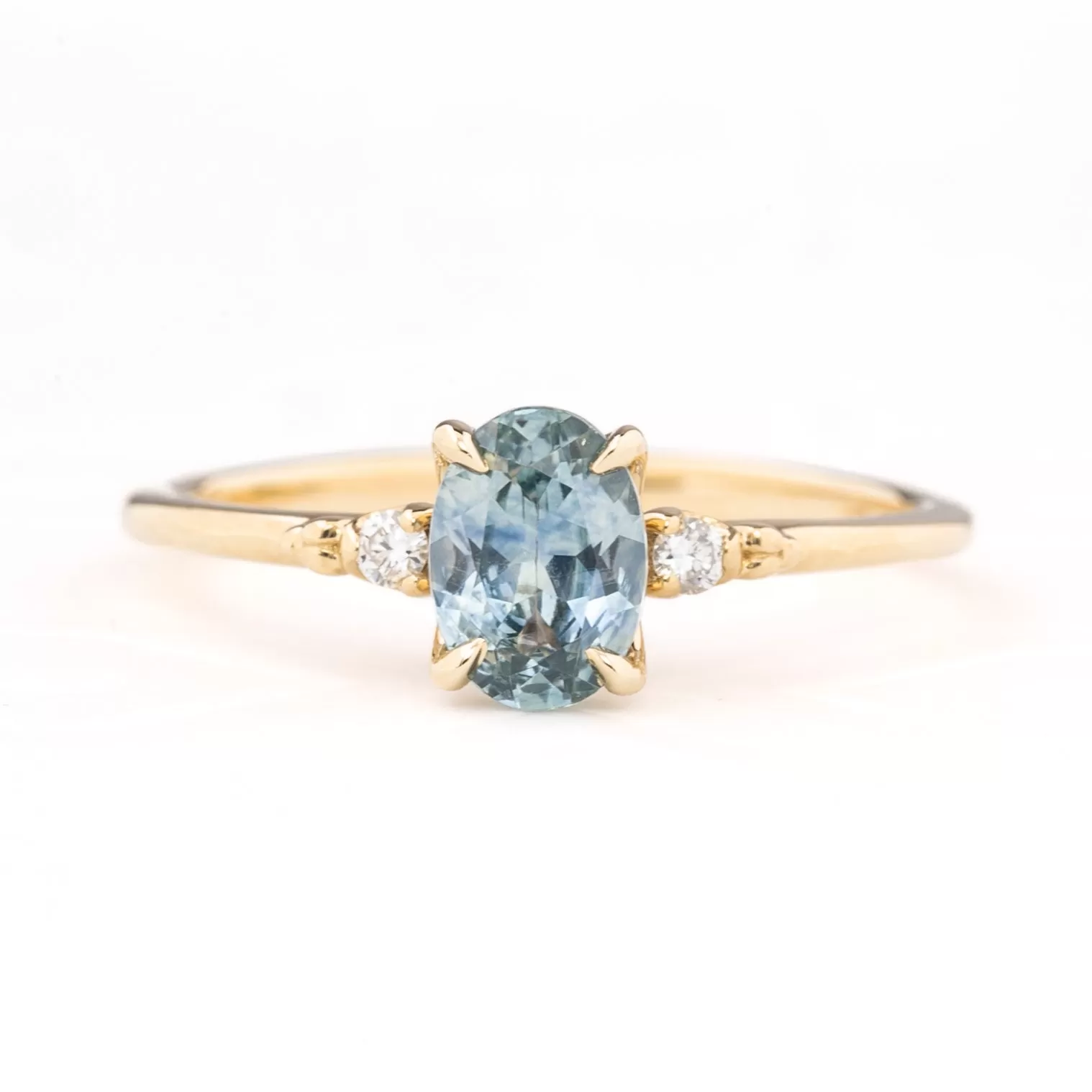 Estel Ring 0.93ct Light Blue Montana Sapphire, 14k Yellow Gold (One of a kind)