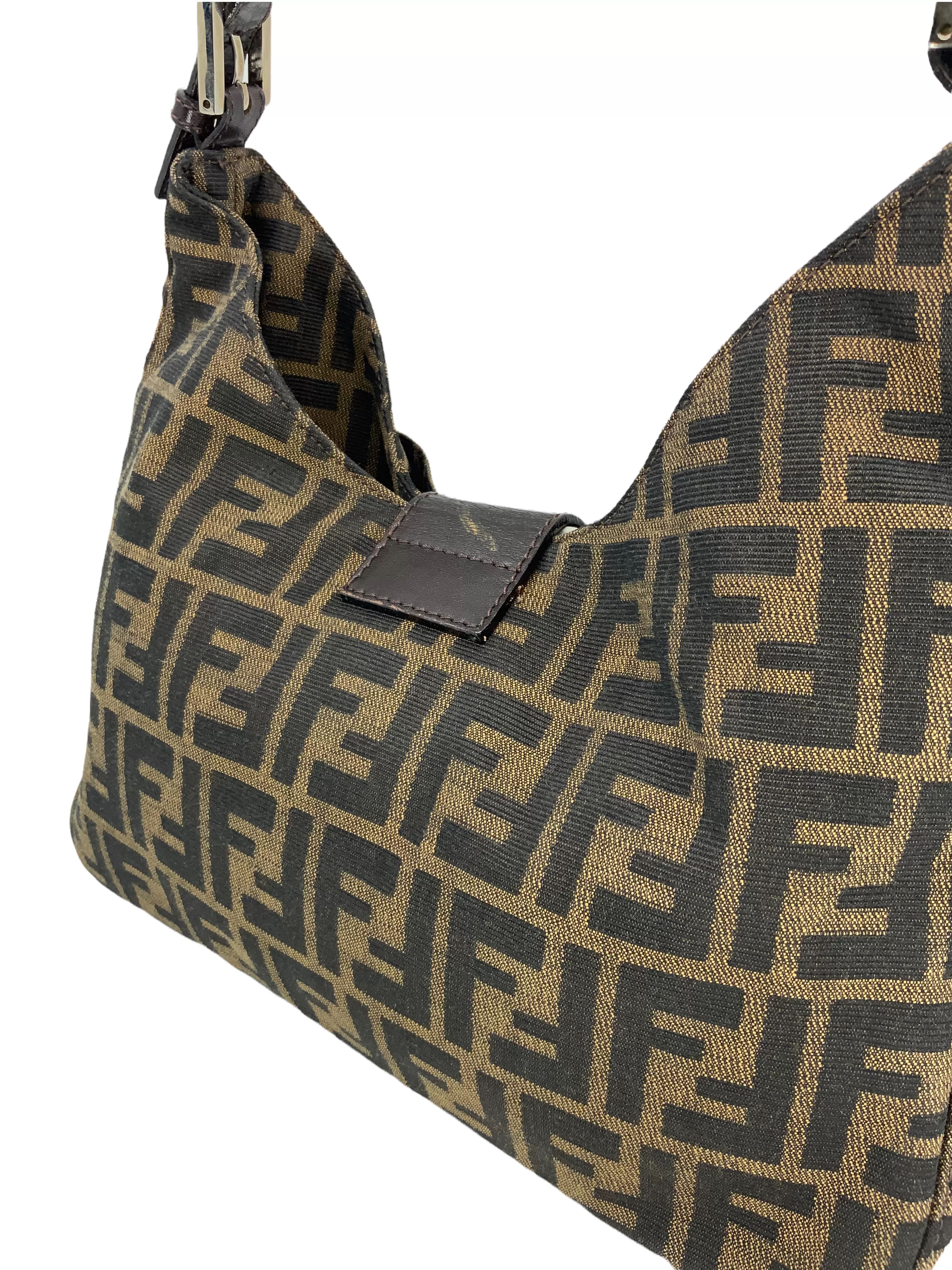 Fendi Vintage Zucca Canvas Shoulder Bag